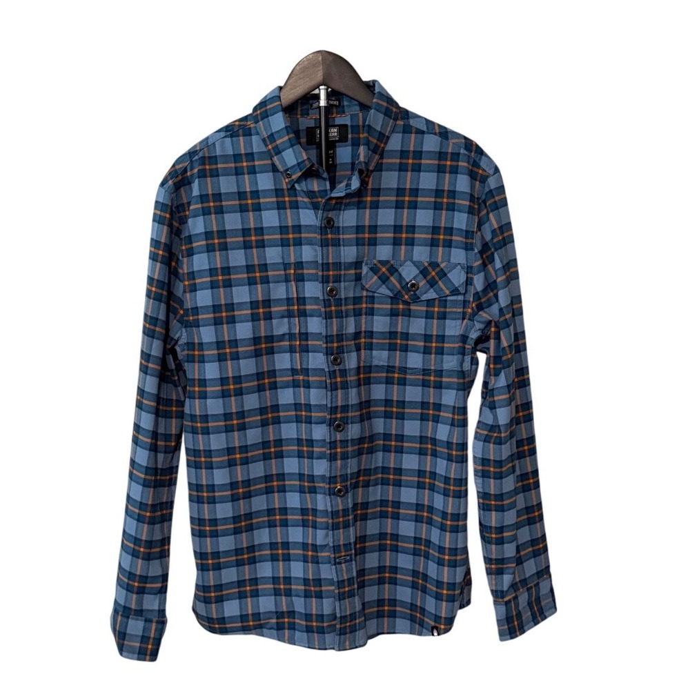 Alaskan Hardgear Duluth Trading Shirt Mens Med Plaid Hidden Zip Flannel Untucked